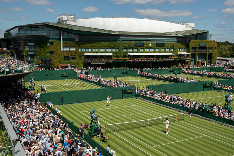 The outside courts at The Championships Wimbledon