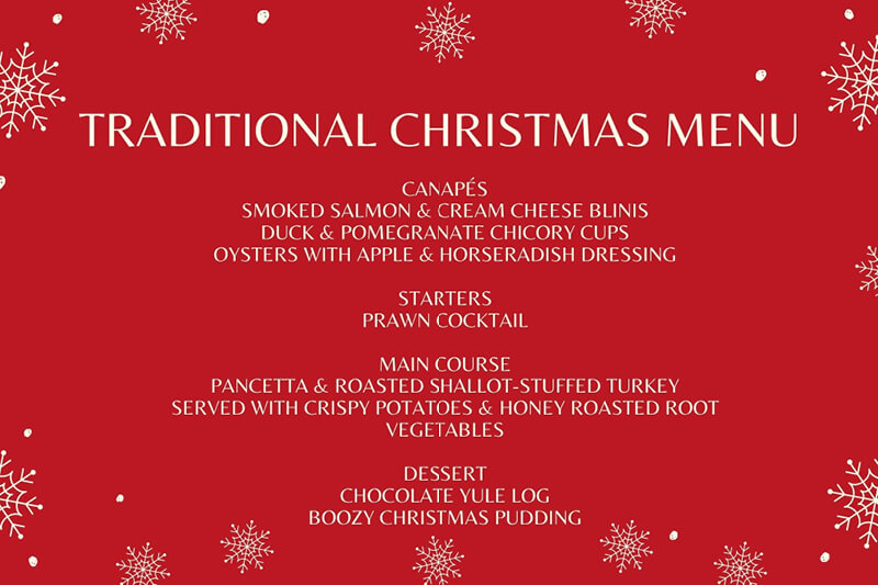Traditional Christmas Menu inspiration