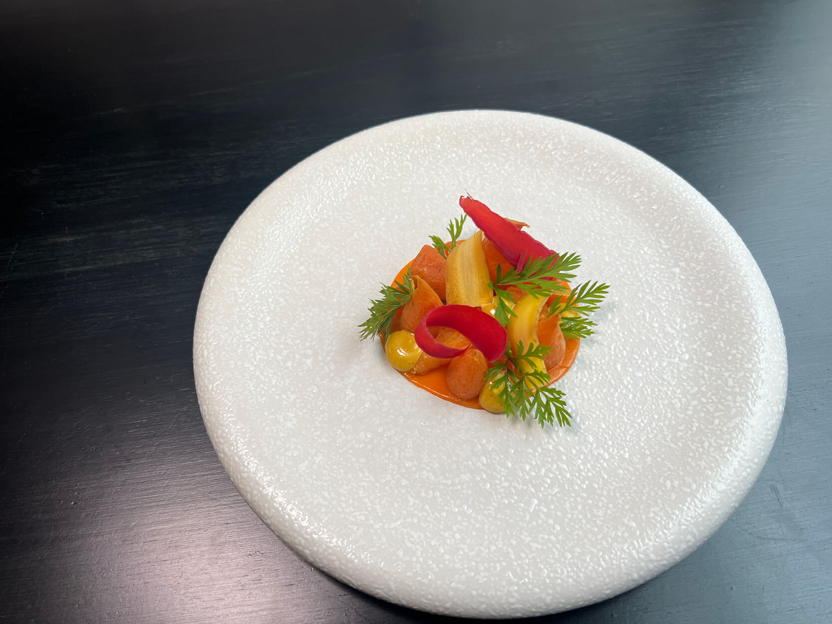 Lobster tomato salad created by chef and tv personality Glynn Purnell who will cook at Edgbaston Stadium in the Warwickshire Suite in 2024
