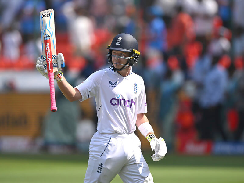 Ollie Pope celebrating his 196 runs in India Test Match