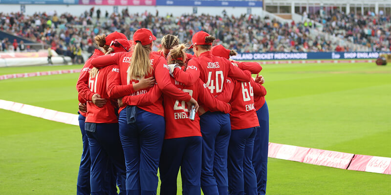 The England women's T20 cricket team getting ready for the World Cup