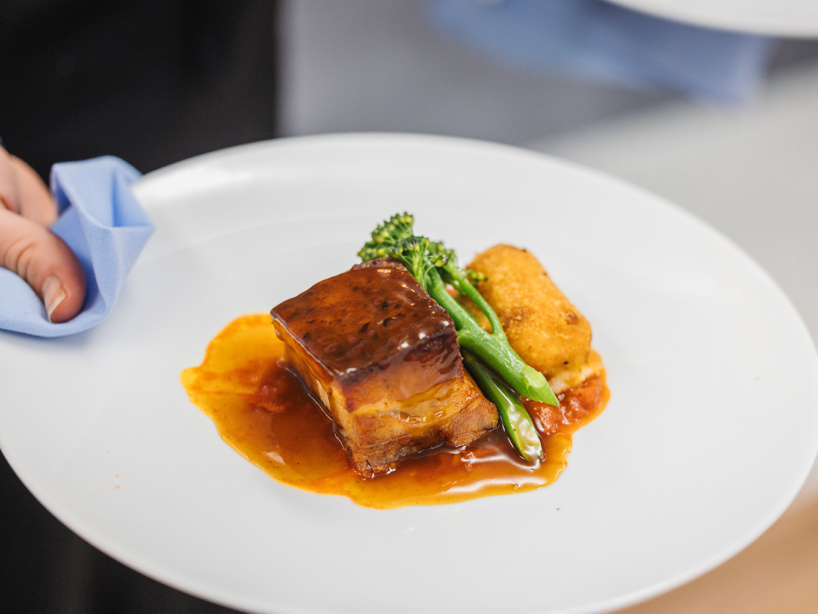 Plate of food served for lunch in Love Fifteen hospitality at The Queen's Club Championships