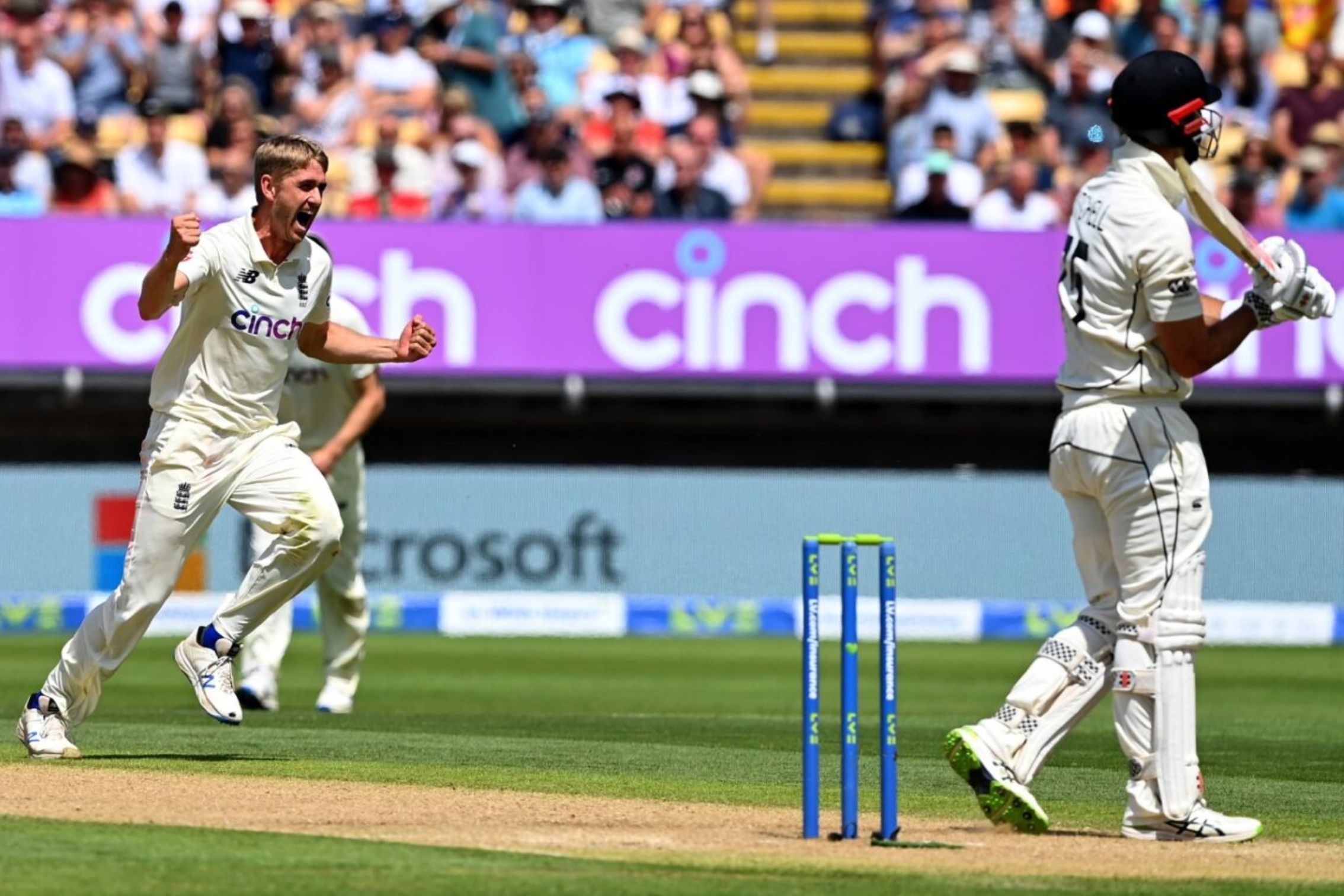 England celebration during cricket match against New Zealand