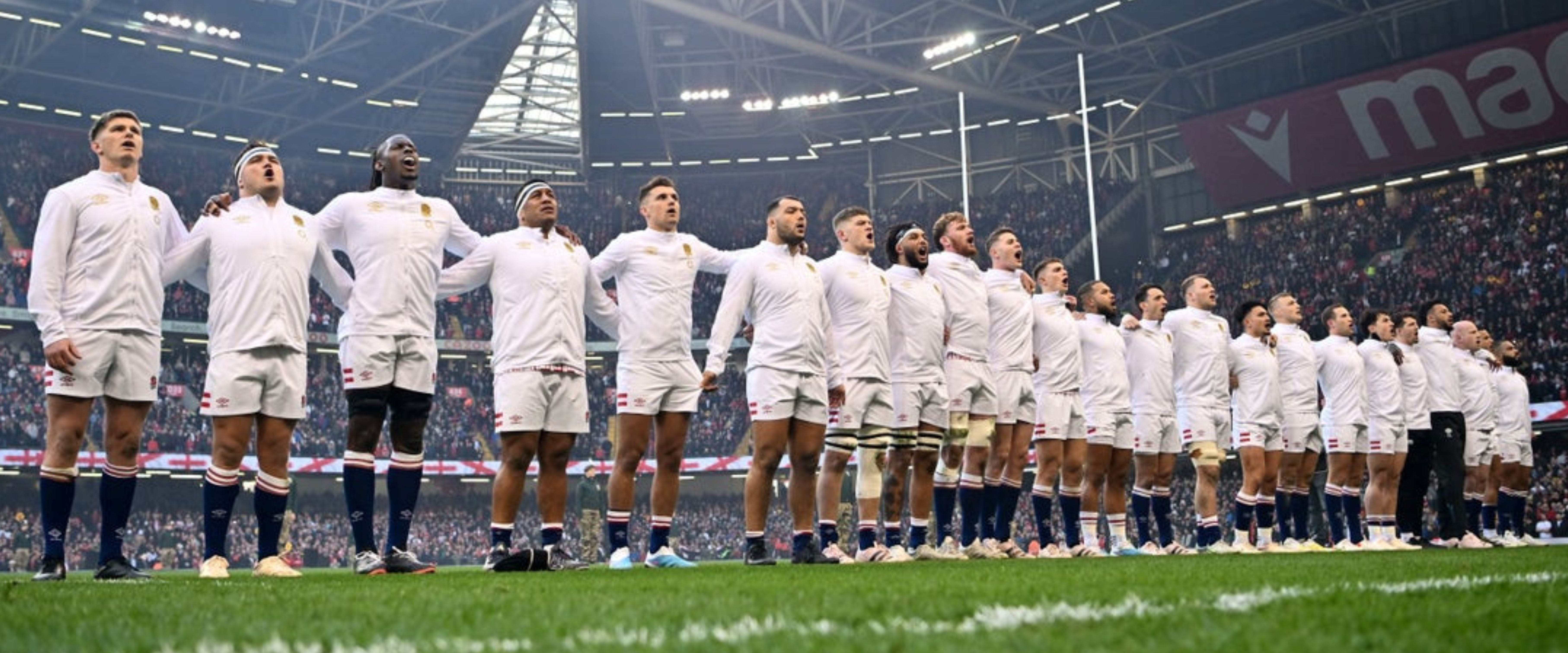 England team at Twickenham during the Guinness 6 Nations