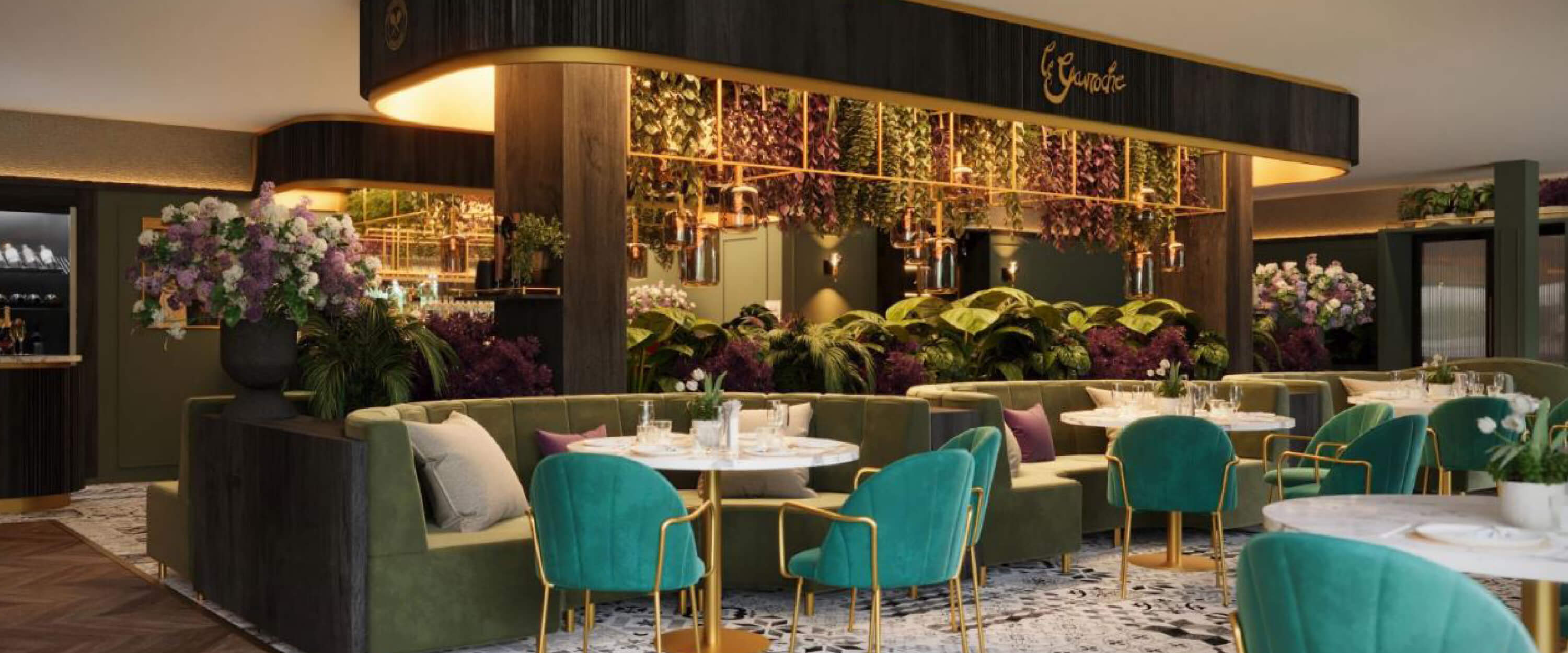 Inside the new hospitality facility Le Gavroche at The Lawn in partnership with Michel Roux, Le Gavroche restaurant in Mayfair and Keith Prowse at The Championships, Wimbledon launching in 2024