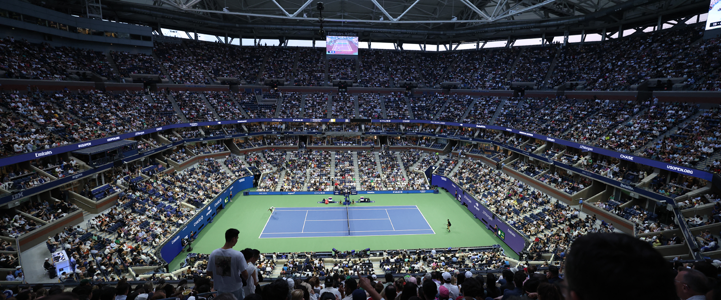 The US Open arena at Billie Jean King Stadium