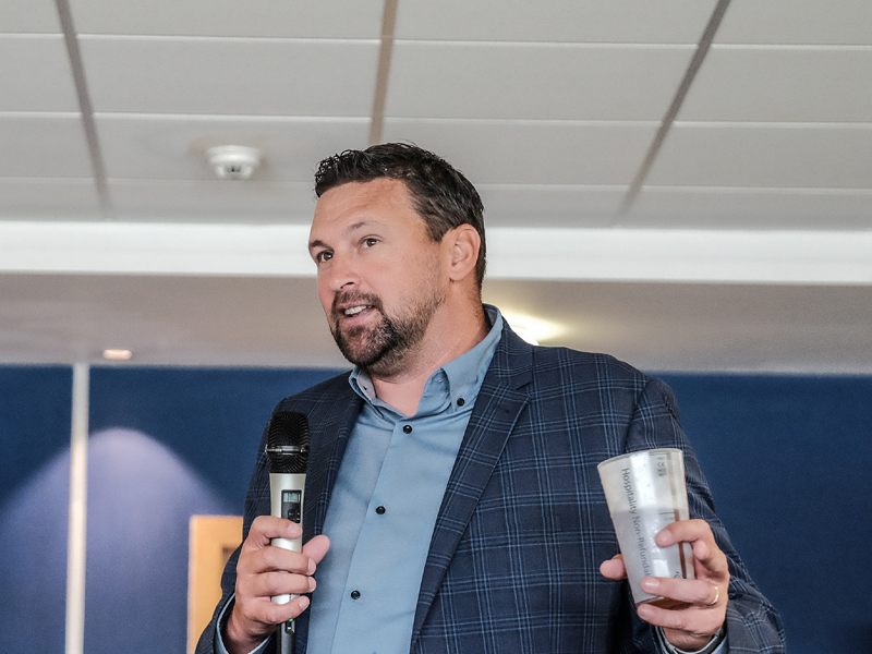 Steve Harmison guest speaker with Keith Prowse at Edgbaston Stadium