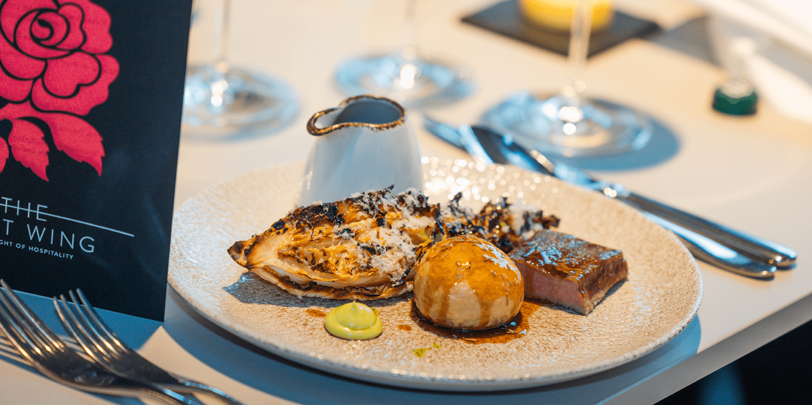 Dish served in The East Wing hospitality experience at Allianz Stadium, Twickenham 