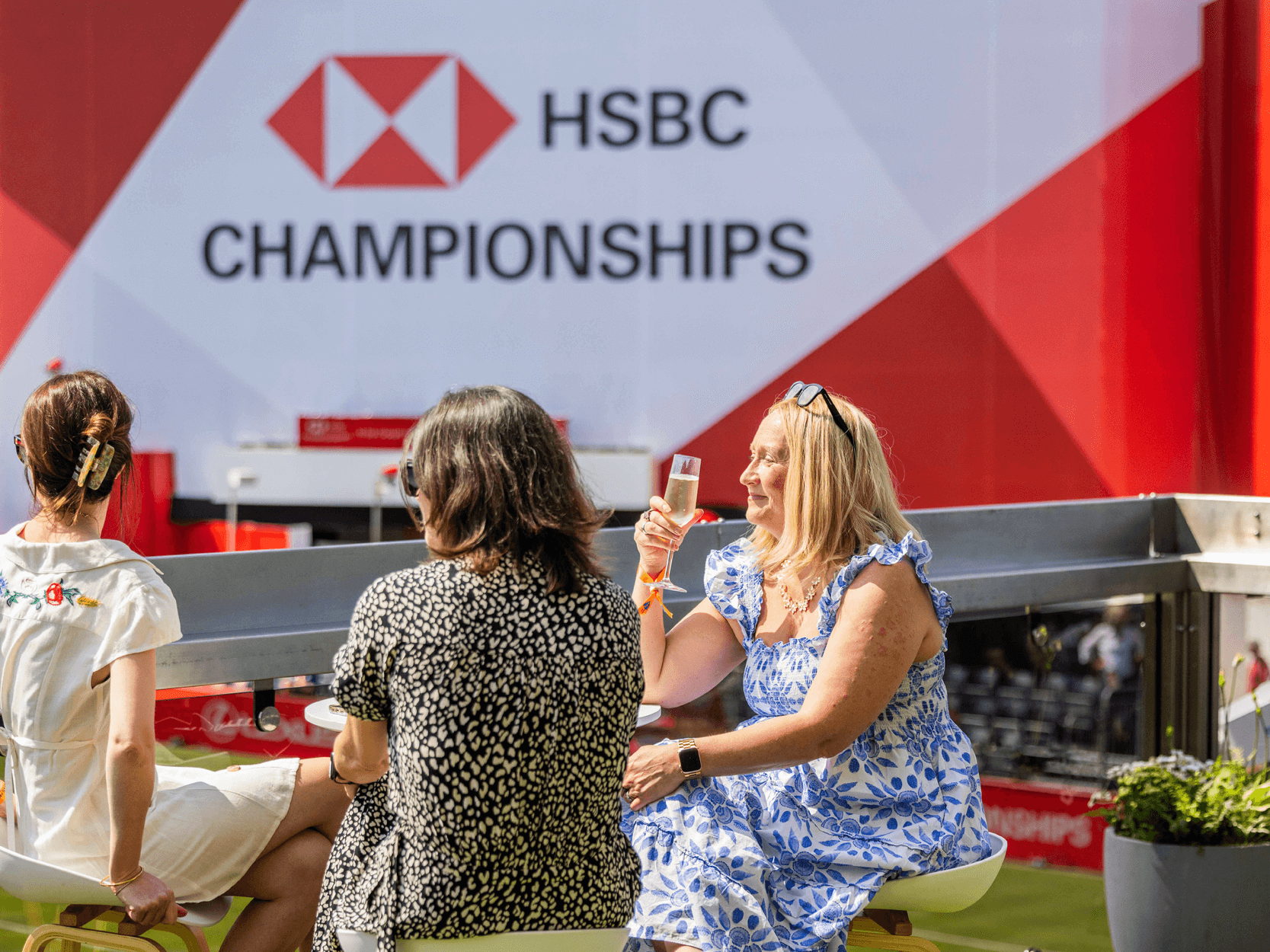 Guests on the balcony of The View for HerStory at the HSBC Championships at The Queen's Club for the WTA500