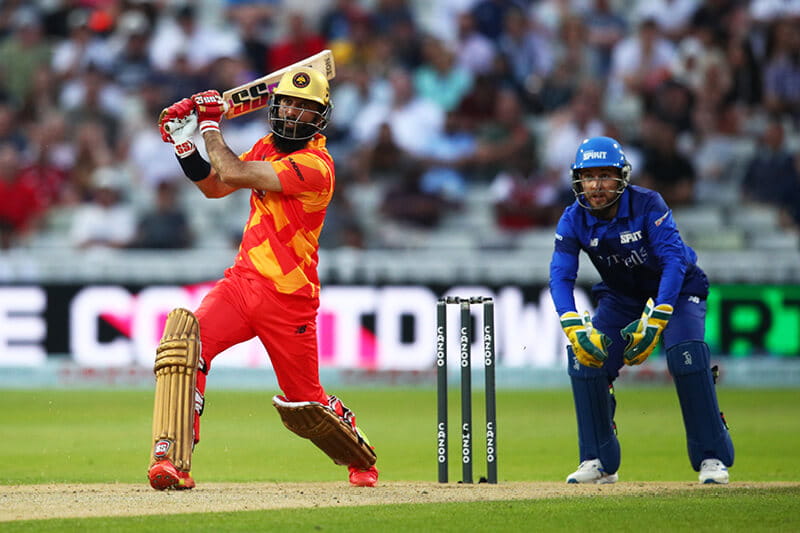 Birmingham Phoenix batting in their match at The Hundred in 2021