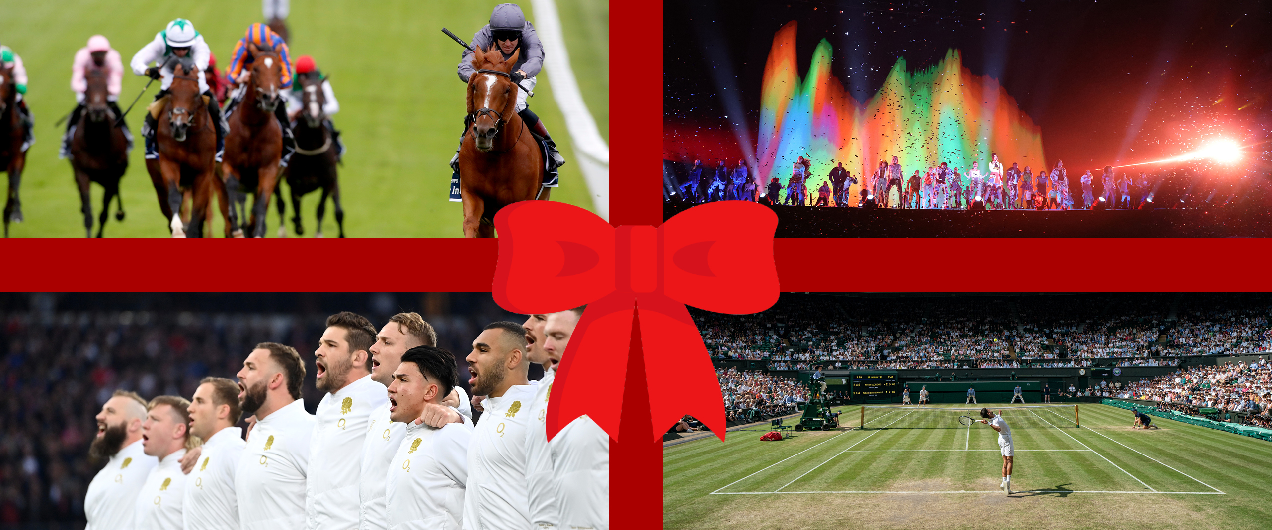 Our hospitality experiences available to gift a loved one this Christmas including England rugby, Wimbledon, horse racing and The Brit Awards