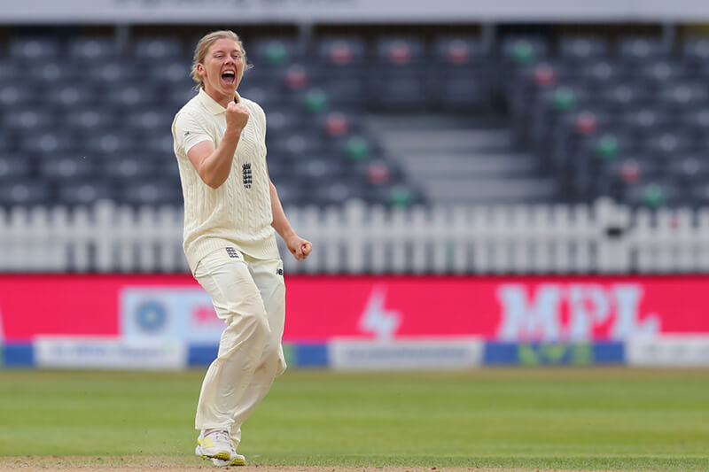 Heather Knight England captain celebrating