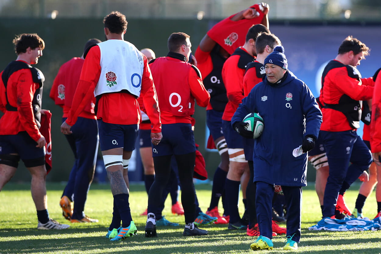 Eddie jones in training