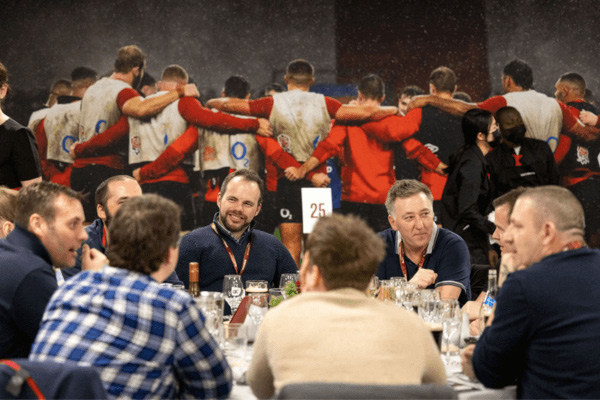 Guests socialising in Rugby House