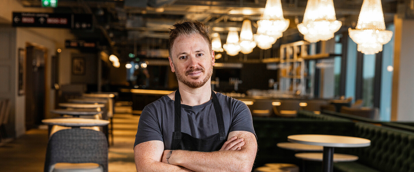 Ollie Dabbous in The East Wing at Twickenham Stadium