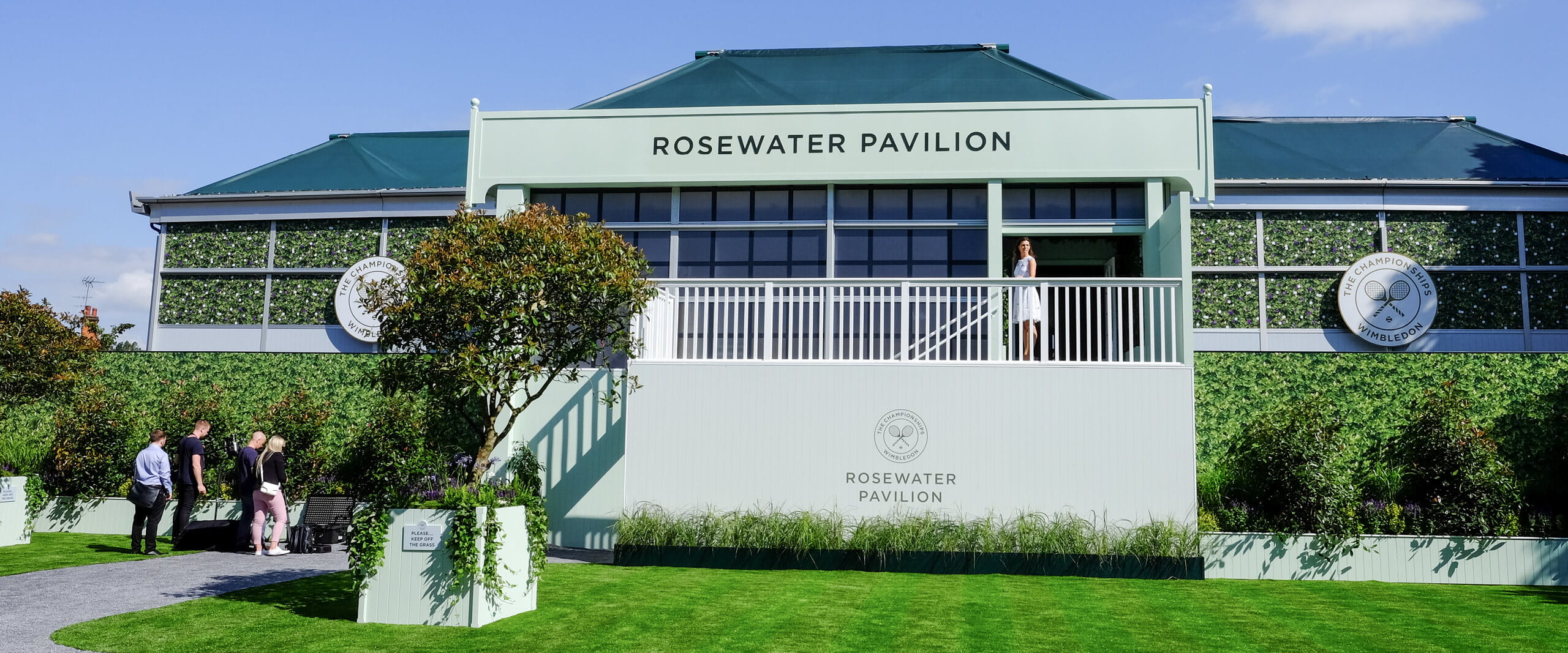 Entrance to Rosewater Pavilion hospitality space at The Championships Wimbledon 