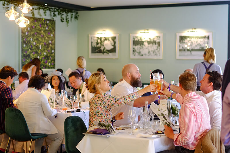 Hospitality dining experience in Rosewater Pavilion at The Championships Wimbledon 