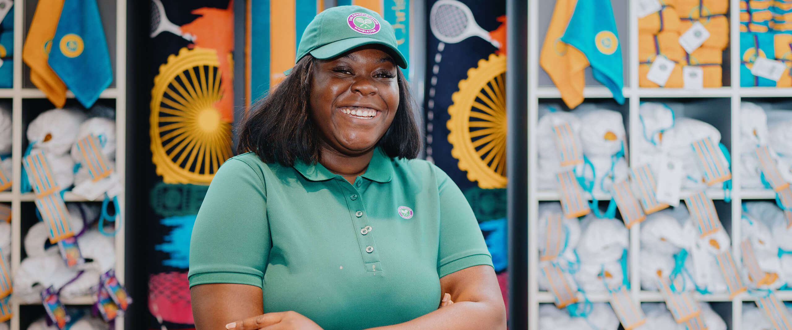 Worker in the Wimbledon shop from Wimbledon Foundation