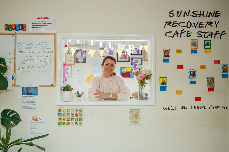 The Sunshine Recovery Cafe part of the Community Dryg and Alcohol Recovery Services charity supported by Wimbledon Foundation