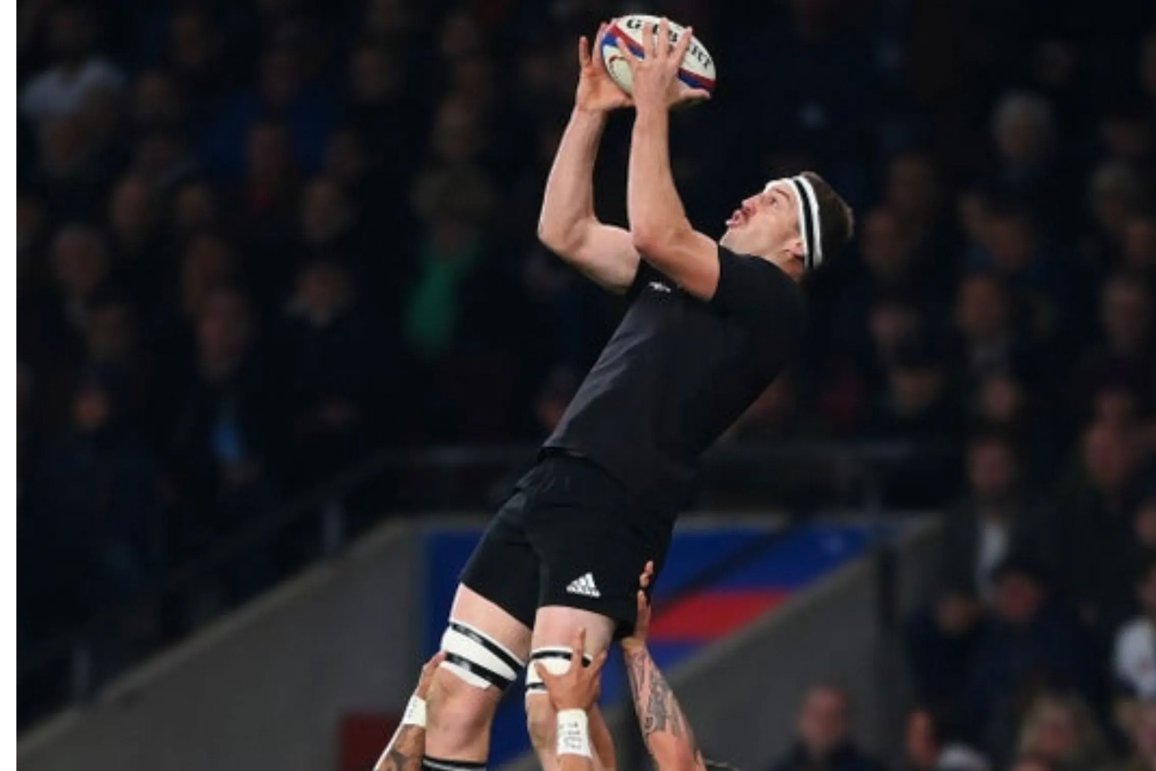 All blacks, New Zealand, play England at Twickenham Stadiun