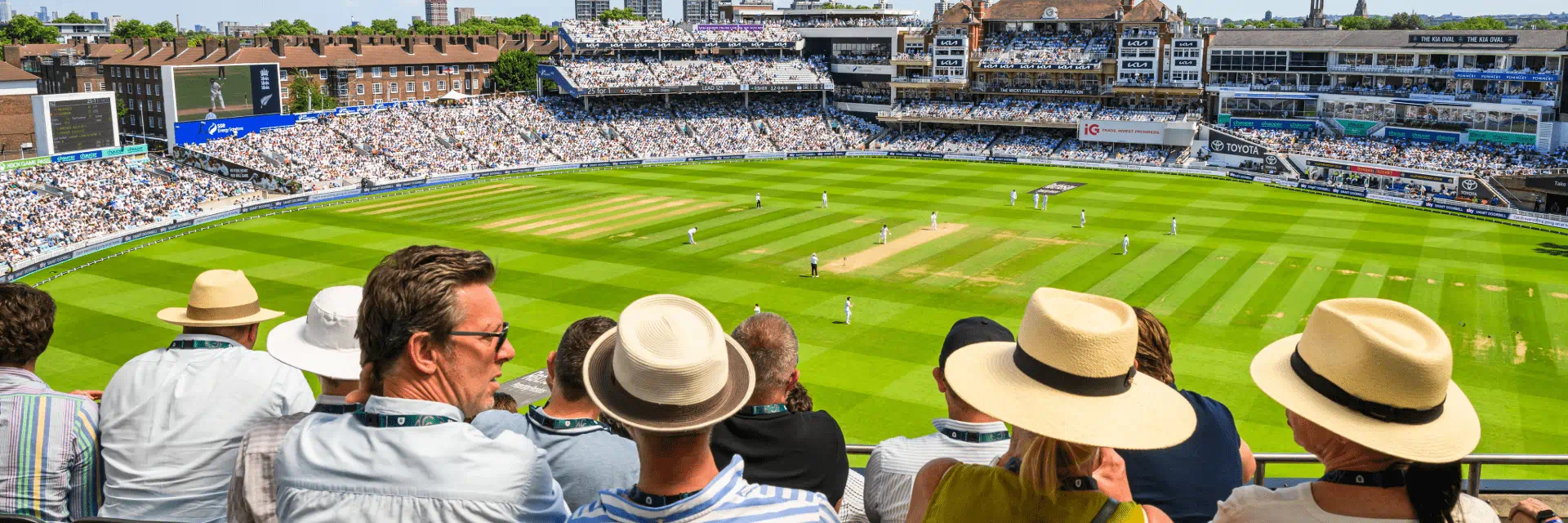 Hospitality guests watching international cricket at Kia Oval