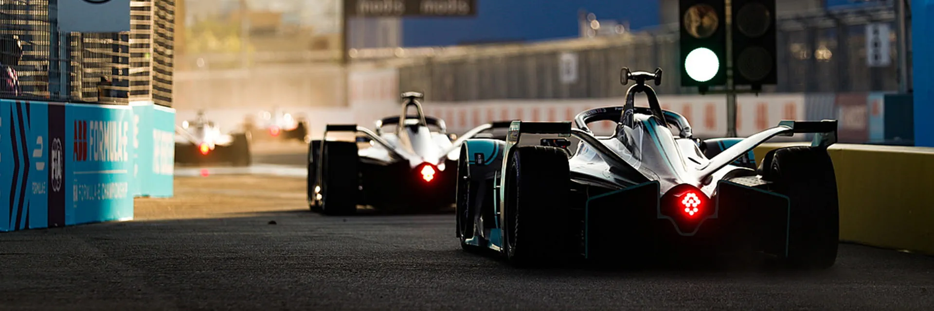 Formula E motor sport racing at London Excel