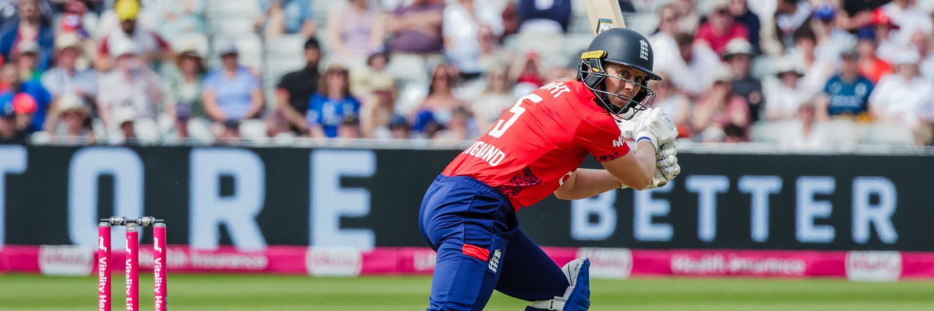 England Women's cricket team in action at Edgbaston