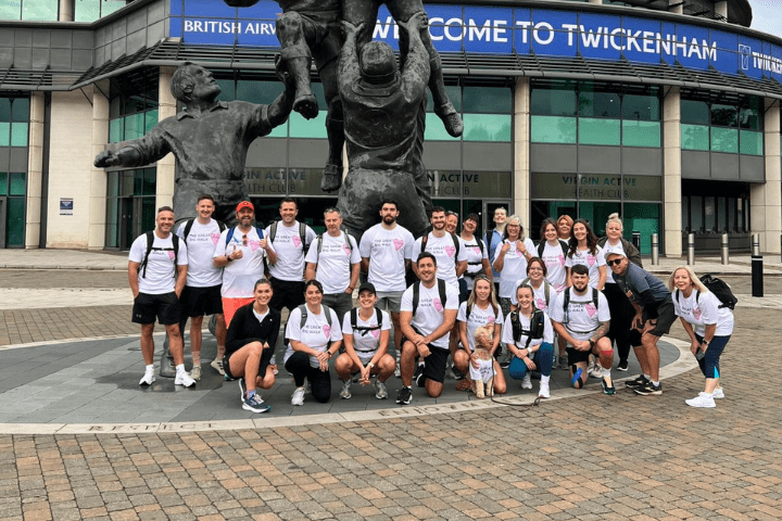 Colleagues before setting off for the great big walk.