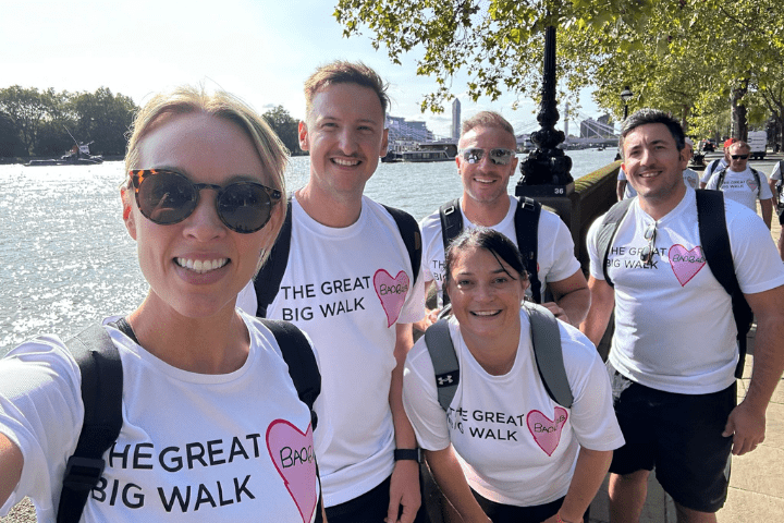 Keith Prowse employees enjoying a charity walk.