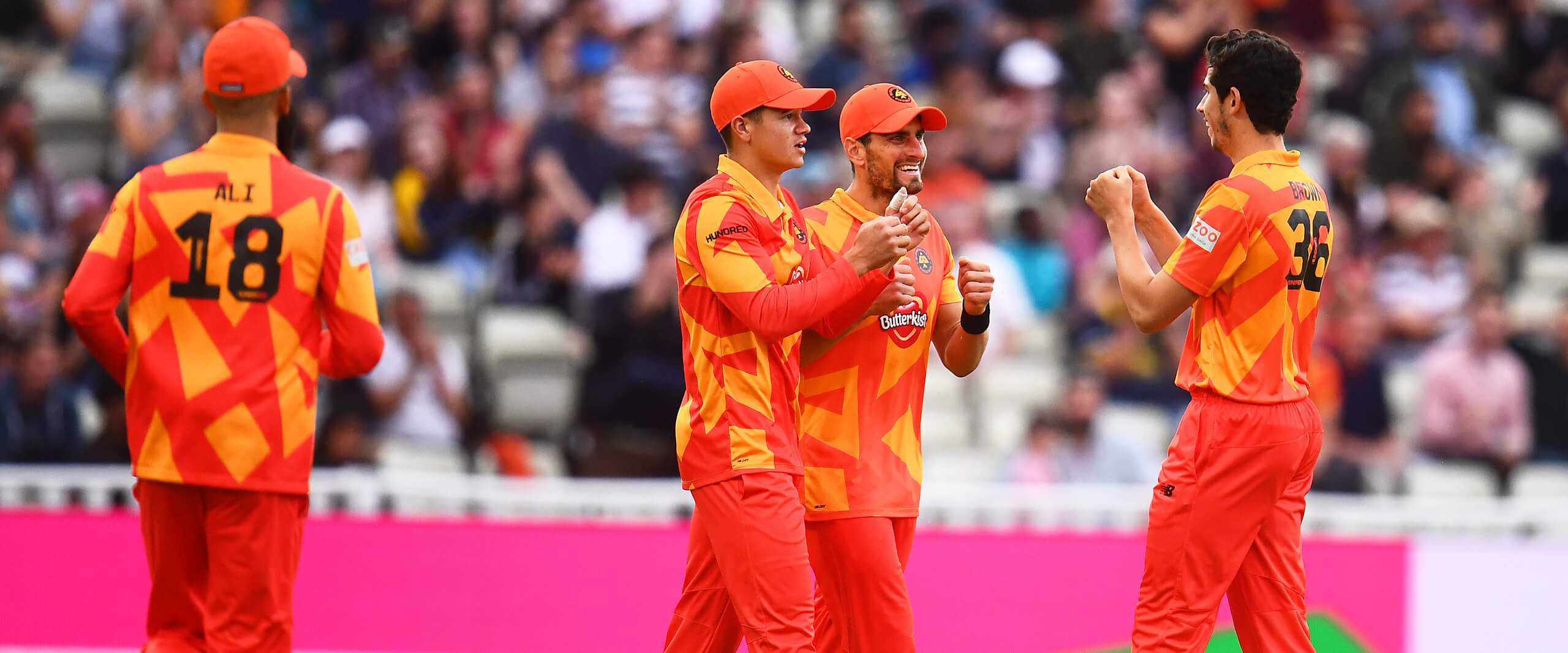 Birmingham Phoenix team celebrating during The Hundred