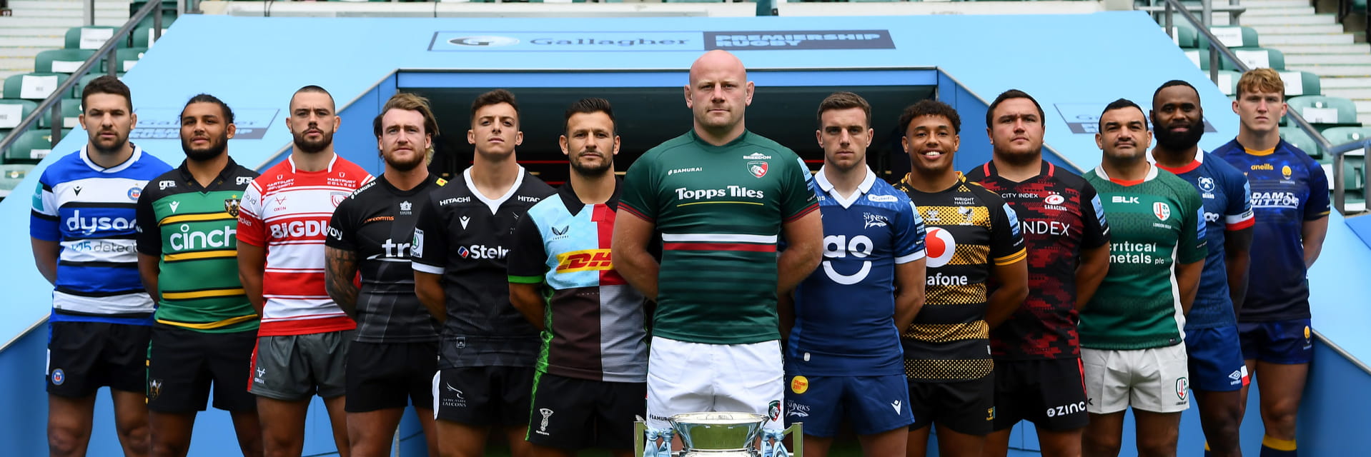 The teams line up at the 2022/23 Gallagher Premiership Launch Event