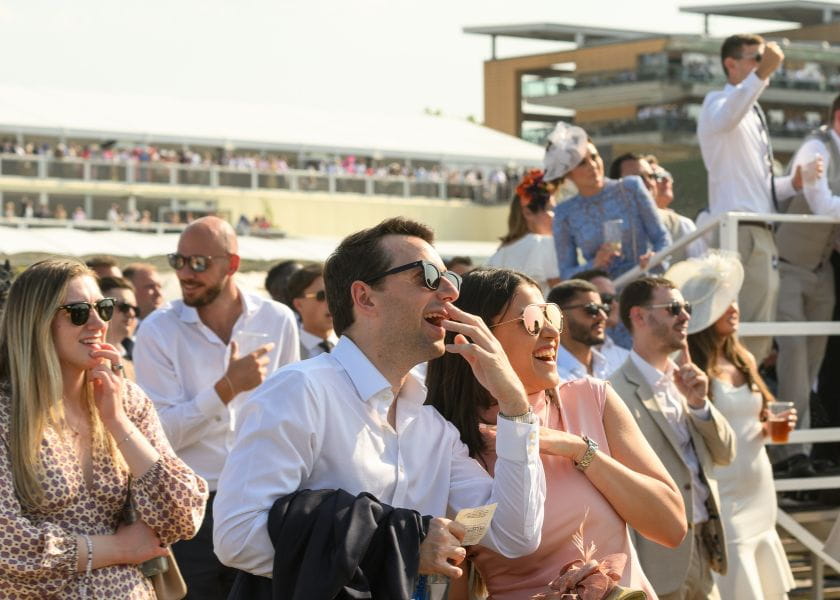 Ascot guests enjoying the thrill
