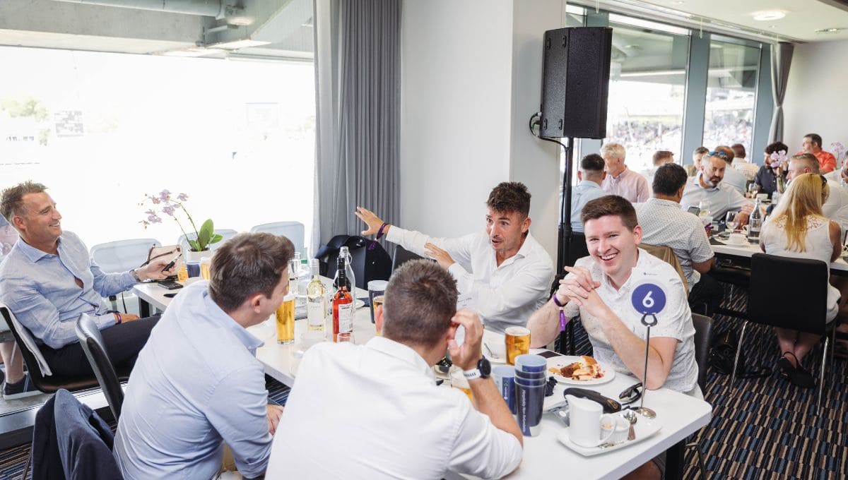 Guests enjoying the hospitality in 1882 Club