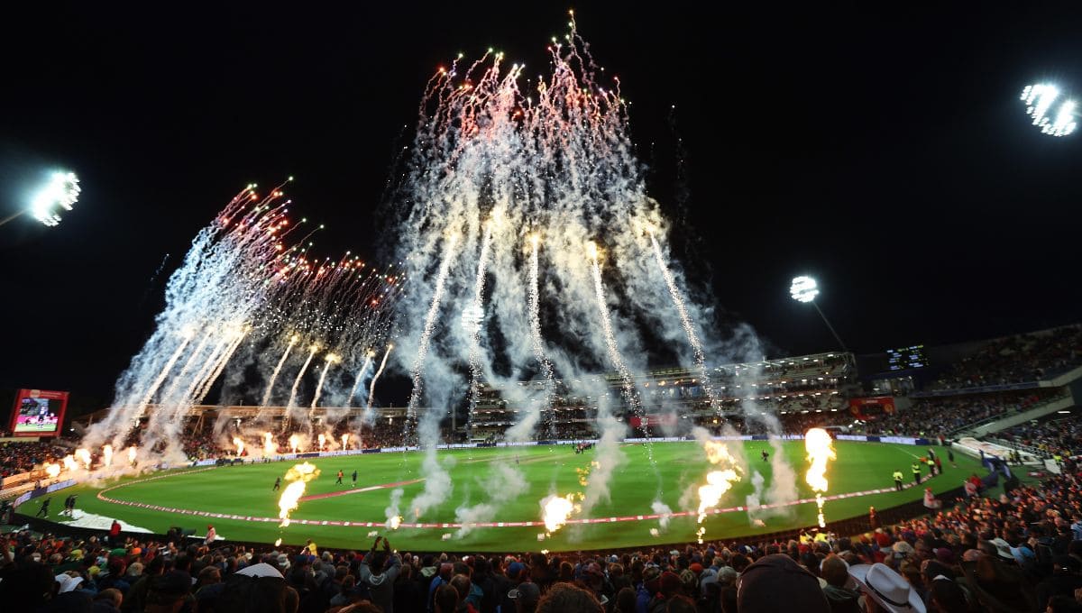 The electric atmosphere as celebrations take place for T20 Vitality Blast