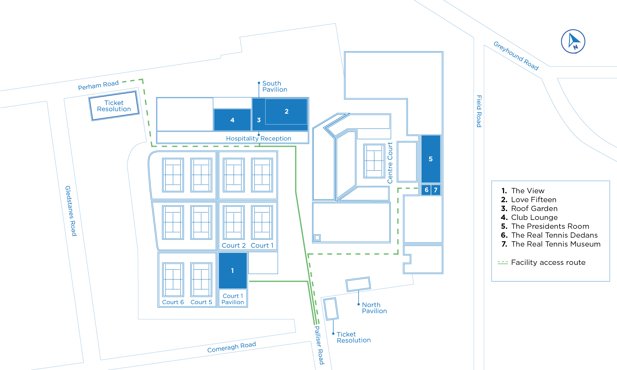 Queen's walking route map