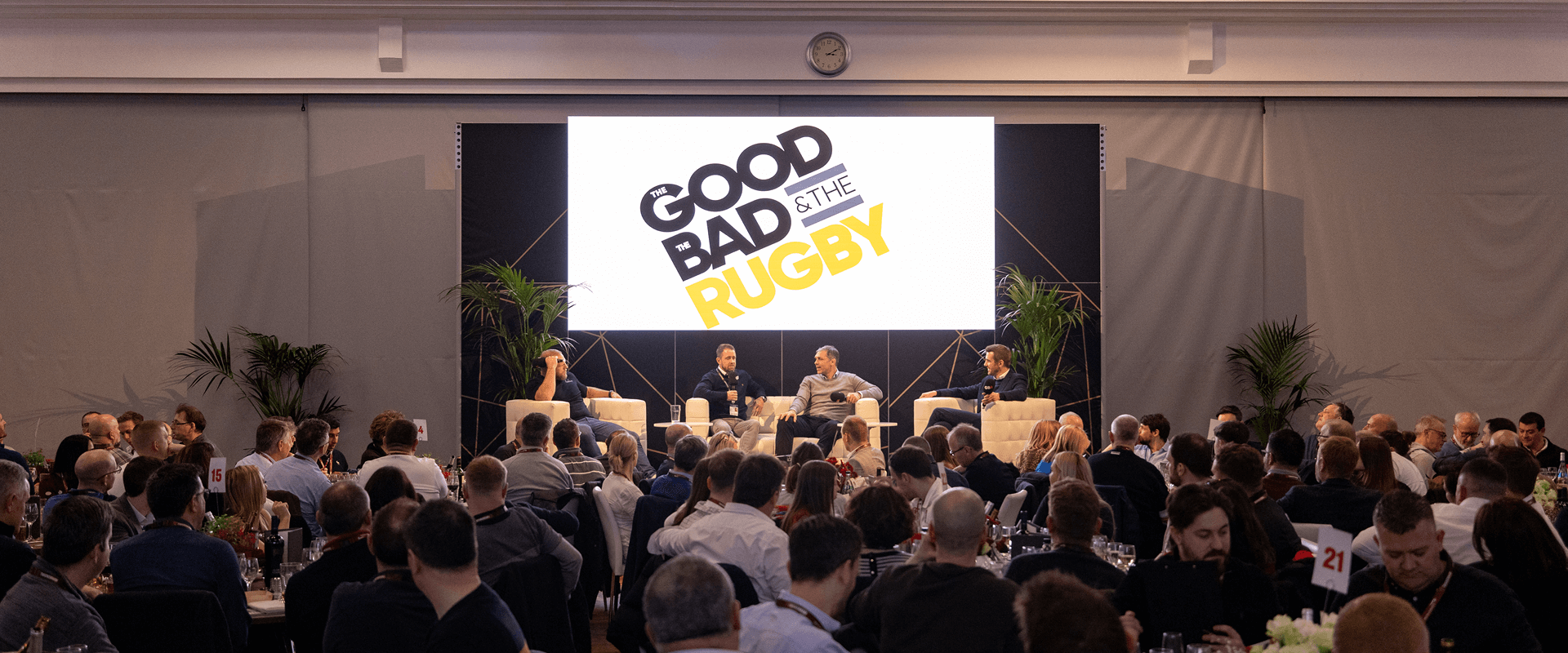 wide angle shot of TGTBTR in players lounge