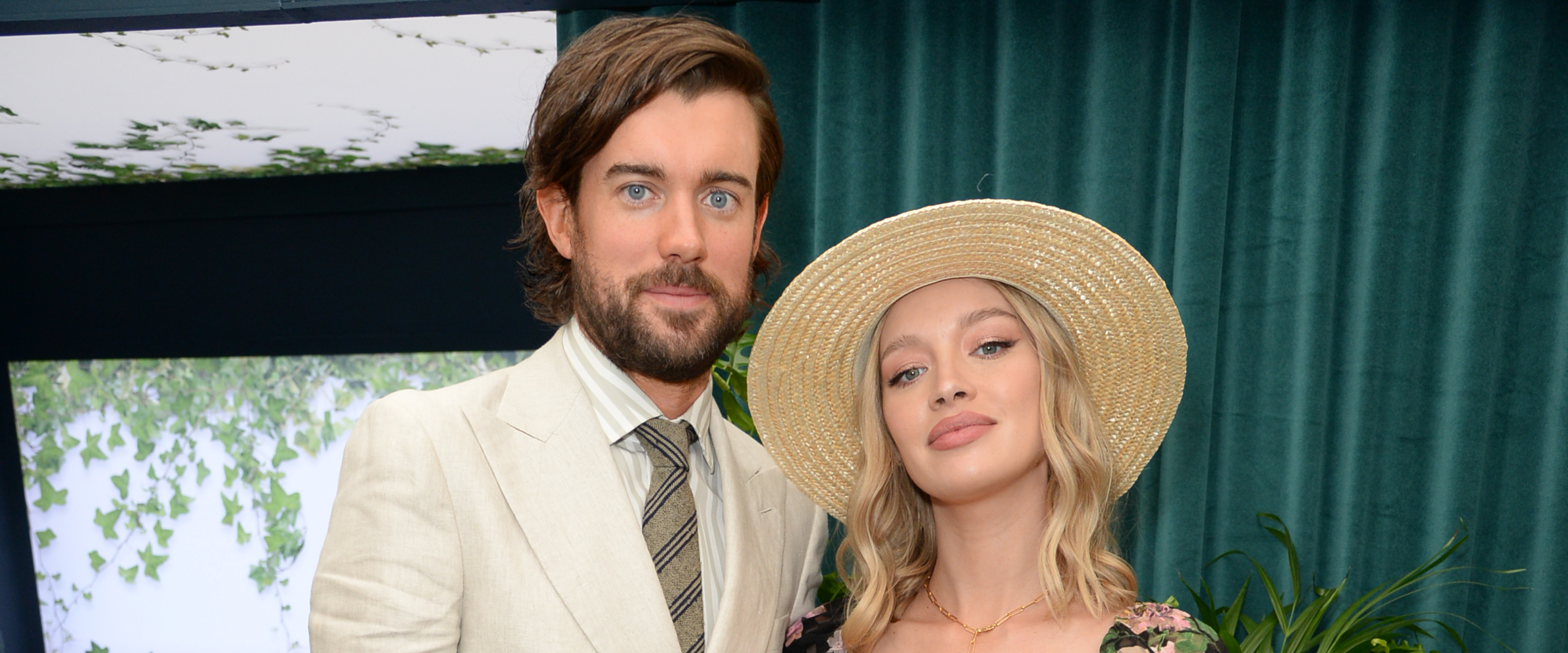 Comedian Jack Whitehall and model Roxy Horner in the Treehouse at Wimbledon with Keith Prowse