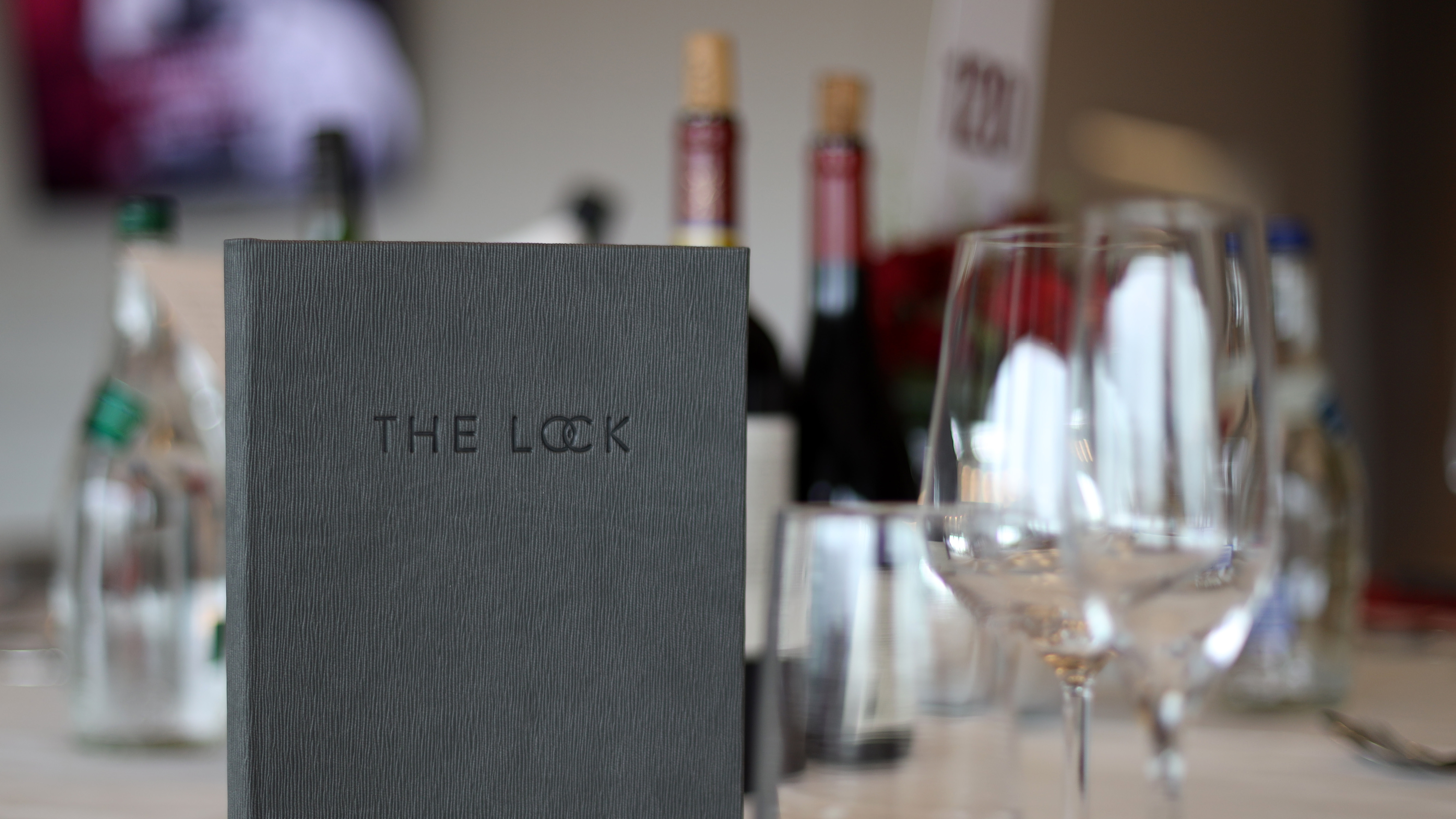 Zoomed in view of a table at The Lock restaurant at Twickenham